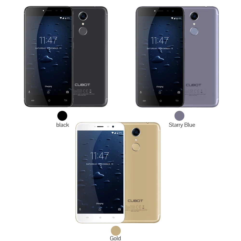 Cubot Note Plus смартфон MT6737T Quad Core Тип C Android 7 0 телефон 5 2 &quotFHD Дисплей 4G LTE 16MP Камера 3 ГБ +
