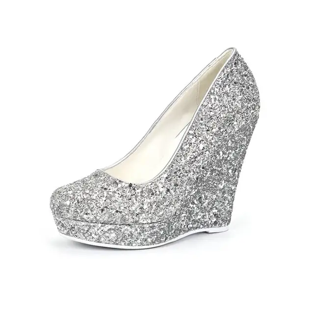 cheap silver wedges