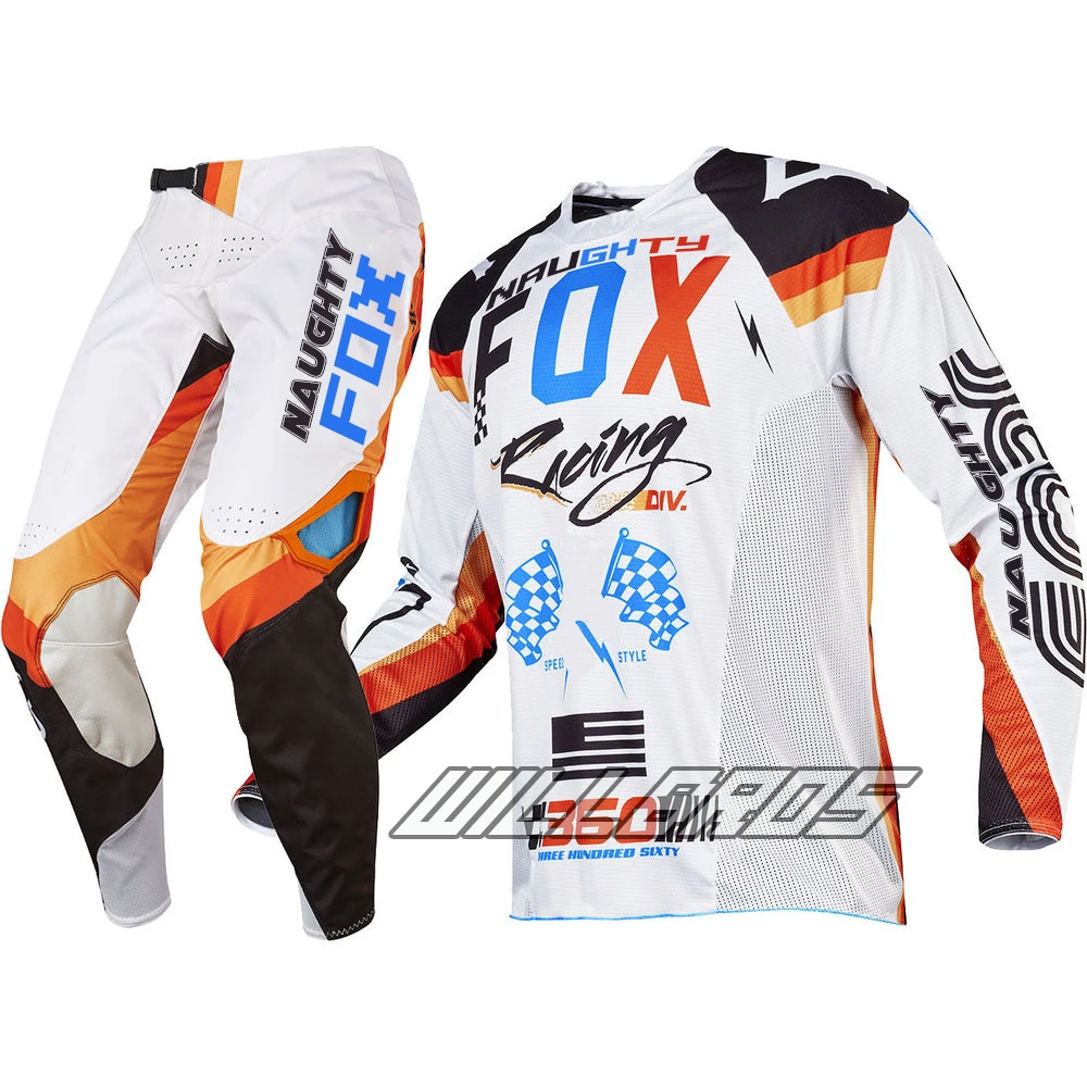 

2017 360 MX Rohr Jersey & Pant Combo Motocross Racing Gear ATV Bike Motorcycle Racewear White Orange