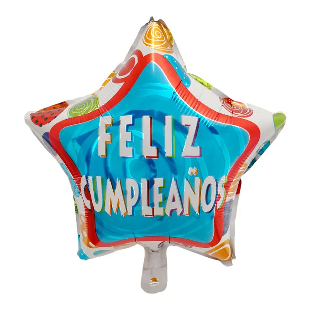 10 шт./лот 18 дюймов Feliz cumpleanos испанский день рождения шары Круглый майлар баллон гелия С Днем Рождения вечерние воздушные шары