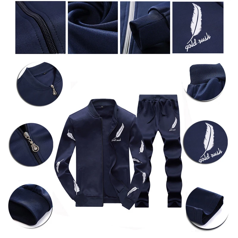 Модный повседневный мужской студенческий спортивный свитер школьная форма костюм Бейсбольный воротник пальто и брюки костюмы толстовка