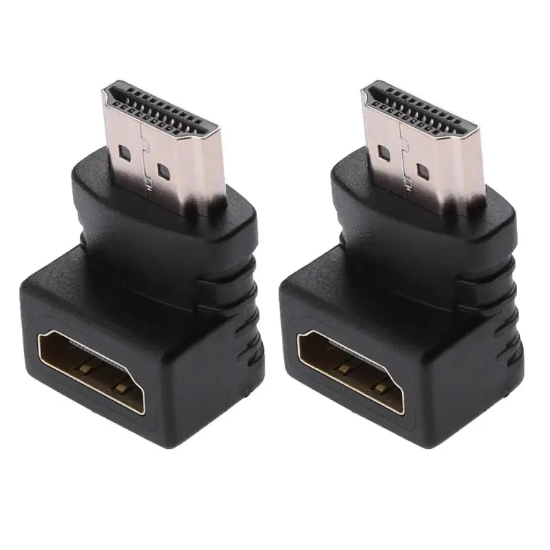 1 шт./2 шт./5 шт. HDMI штекер Женский адаптер преобразователь удлинитель 90 градусов