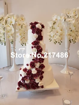 

New style high elegant white mental wedding aisle pillar for weddings decor