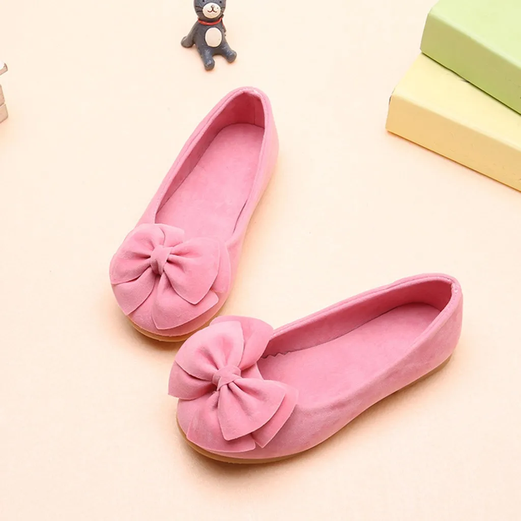 Карамельный цвет обувь для девочек с бантом без шнуровки Туфли без каблуков От 1 до 13 лет, детская обувь для ребенка туфли принцессы для девочек детская обувь сандалии