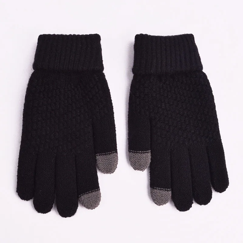 New Girls Boys Winter Gloves Touch Phone Screen Glove Girls Knitted Winter Warm Glove Solid Color Kids Gloves Mittens