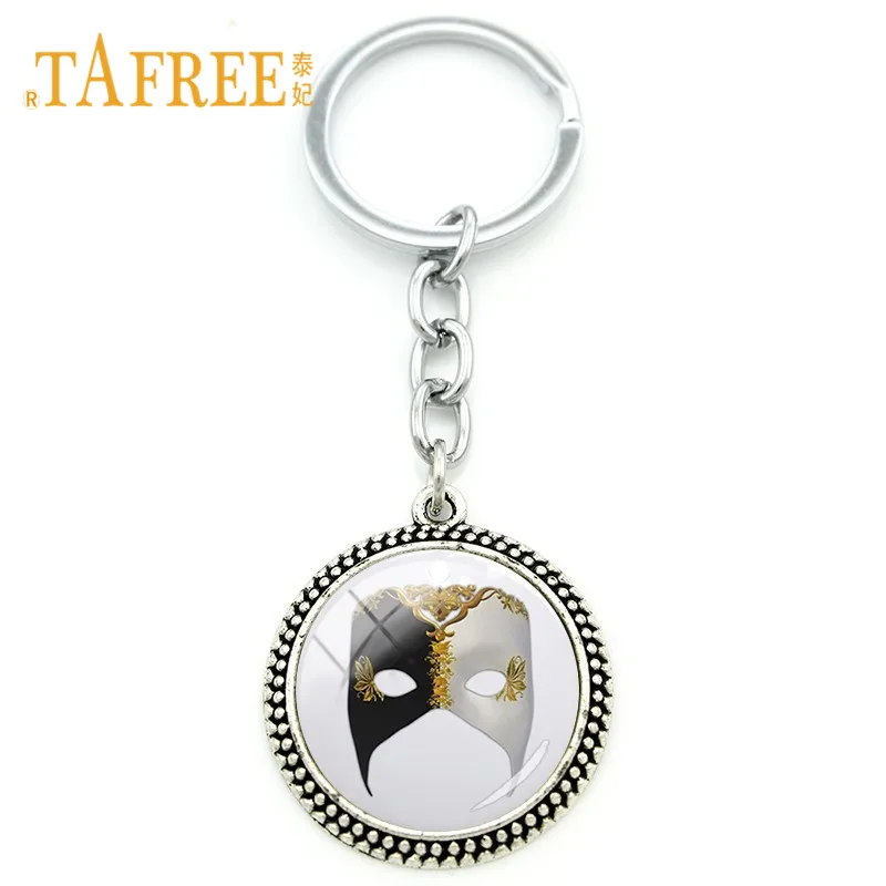 TAFREE Vintage Men&ampWomen Masks Key Chain Dance Party Mysterious Retro Masquerade Mask Kerings Pendant Charms MK47 | Украшения и