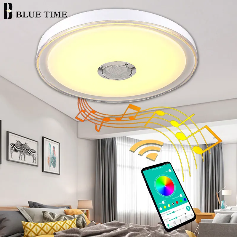 

Phone Control LED Ceiling Light RGB Color change Modern Led Chandelier Ceiling Lamp Home Lighting Fixtures Living room Bedroom