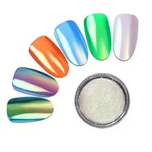 Meicailin 1 коробка 0,2 г неоновая Аврора дизайн ногтей Блеск порошки Русалка Единорог хром пигмент пыль