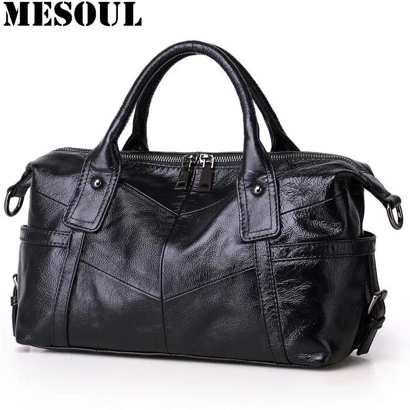 Brand handbags Female Casual Tote Bag High Quality Gray Genuine Leather Shoulder Bags 2017 Women ...