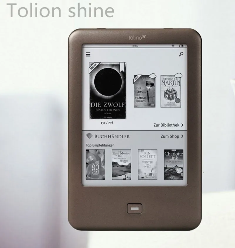 

ebook reader Tolino Shine e Ink screen e-reader wifi 4G 6 inches e-ink display the electronic book Lighted e reader