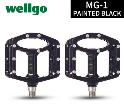 Wellgo MG-1, супер светильник, качество agnesium, велосипедные педали, противоскользящие для дорожного горного велосипеда, педали запчасти велосипедов - Цвет: Product as shown
