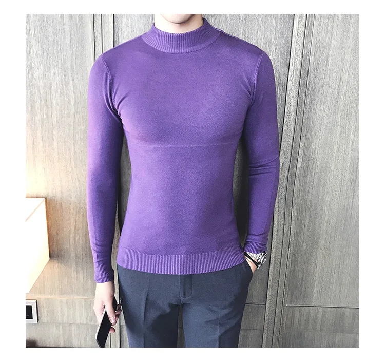 best sweaters for men MRMT 2022 Brand Autumn New Knitting Men's Sweater Pullover for Male Half High Collar  Sweater sweater crewneck
