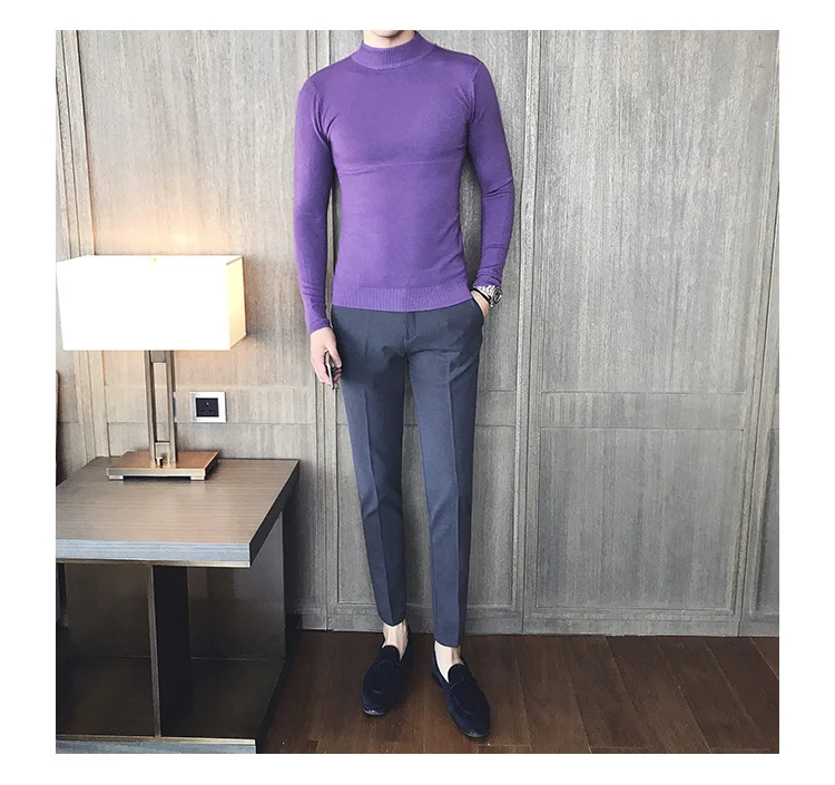 best sweaters for men MRMT 2022 Brand Autumn New Knitting Men's Sweater Pullover for Male Half High Collar  Sweater sweater crewneck