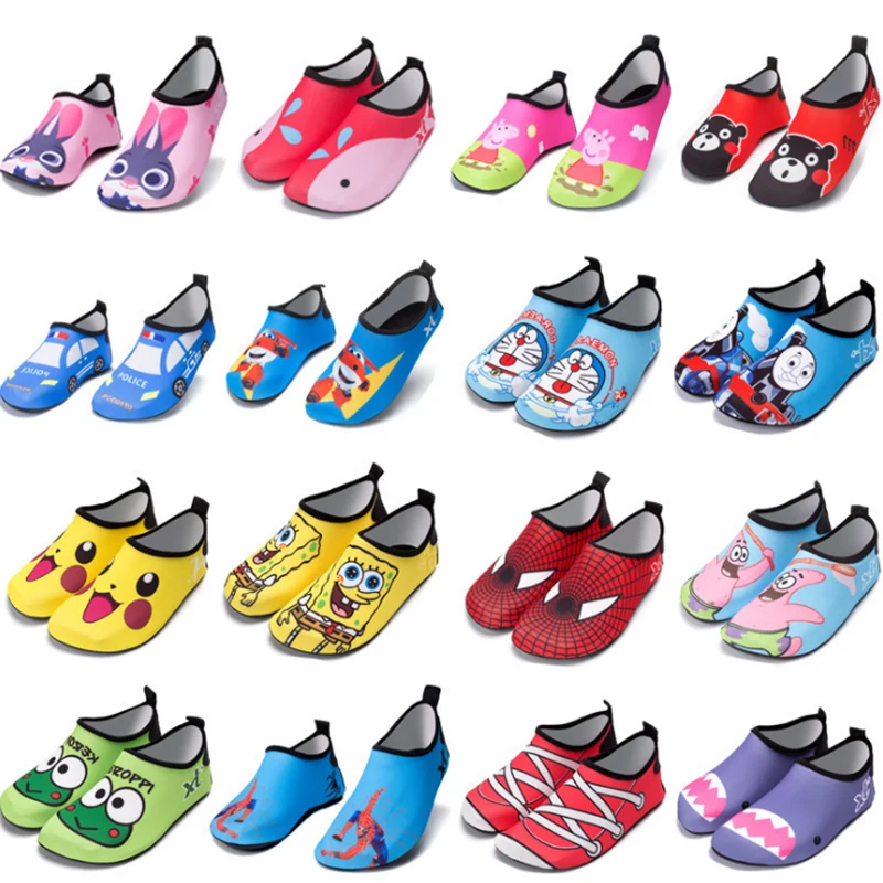 

1 Pair Kids Cartoon Swim Shoes Boy Girl Anti Slip Socks Swimming Accessory Beach Pool Surfing Not Absorbing Water Lightweight