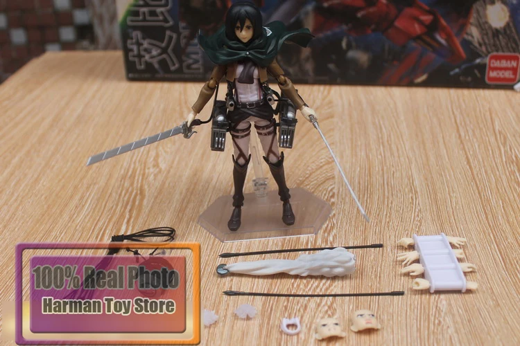 

6" Japanese Anime Attack on Titan Figma 203 Mikasa Ackerman PVC Action Figure Collectible Model Toy
