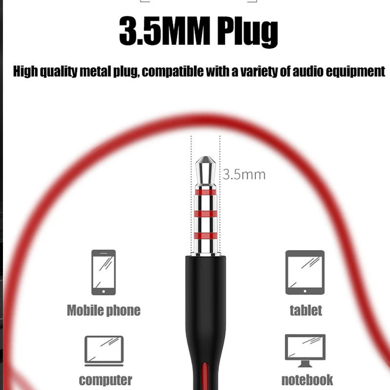 ESVNE Профессиональный металл в ухо проводных наушников 3,5 мм тяжелый бас качество звучания музыки Спорт гарнитура