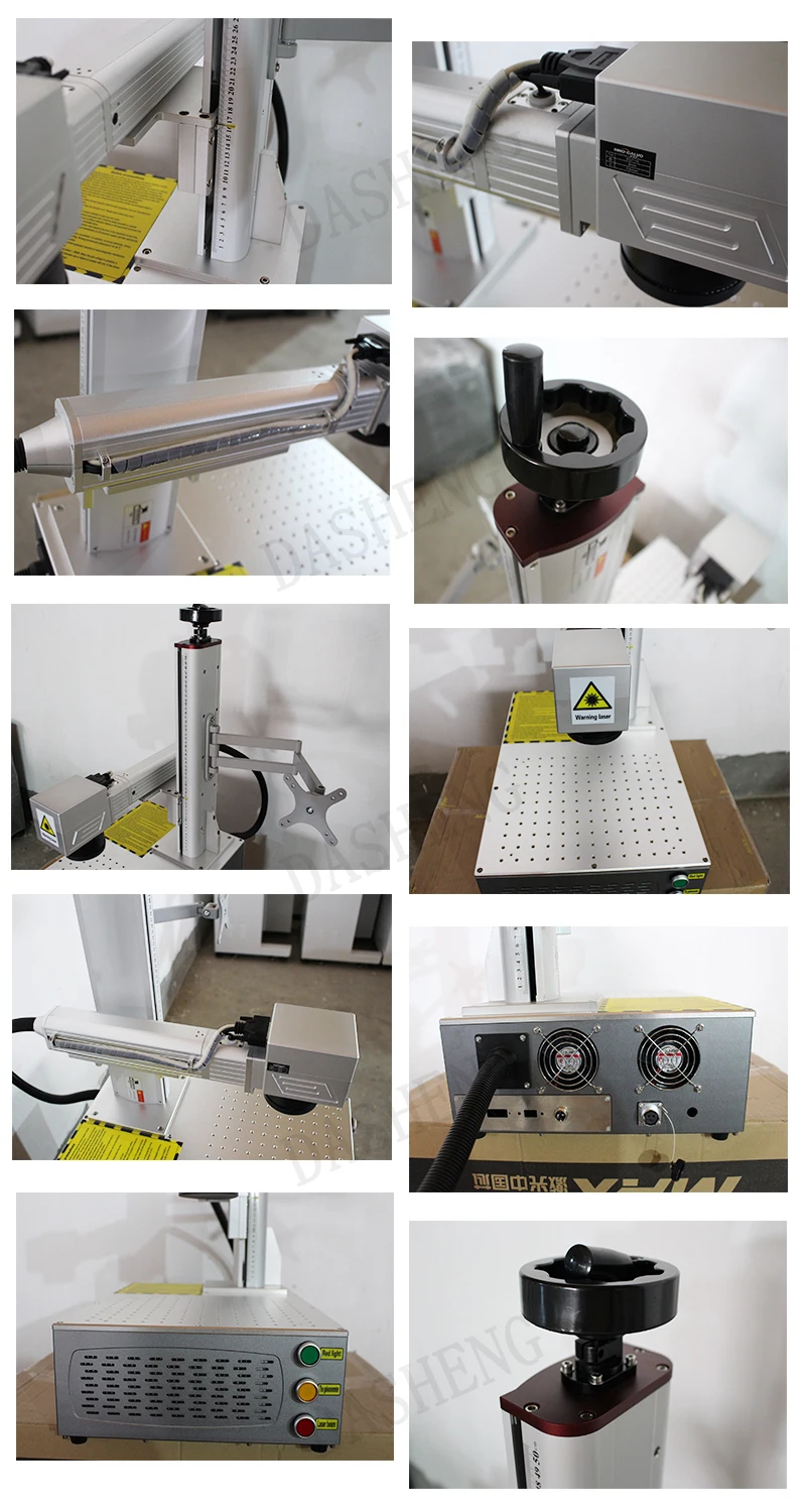 20 Вт Настольный металлический волоконный лазерный маркировочный станок(цветная Швабра волоконная лазерная маркировочная машина опционально