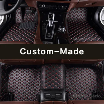 

Custom fit specially made car floor mats for Toyota Yaris Hatchback L Vitz 3D car-styling PVC leather carpets rugs liners