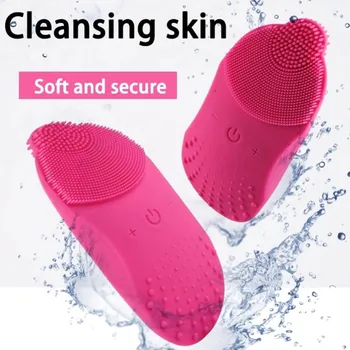 

Blackhead Remover Electric Silicone Wireless Ultrasonic Face Cleaning Brush For Washing Gel Cleanser Facial Cleansing Massager