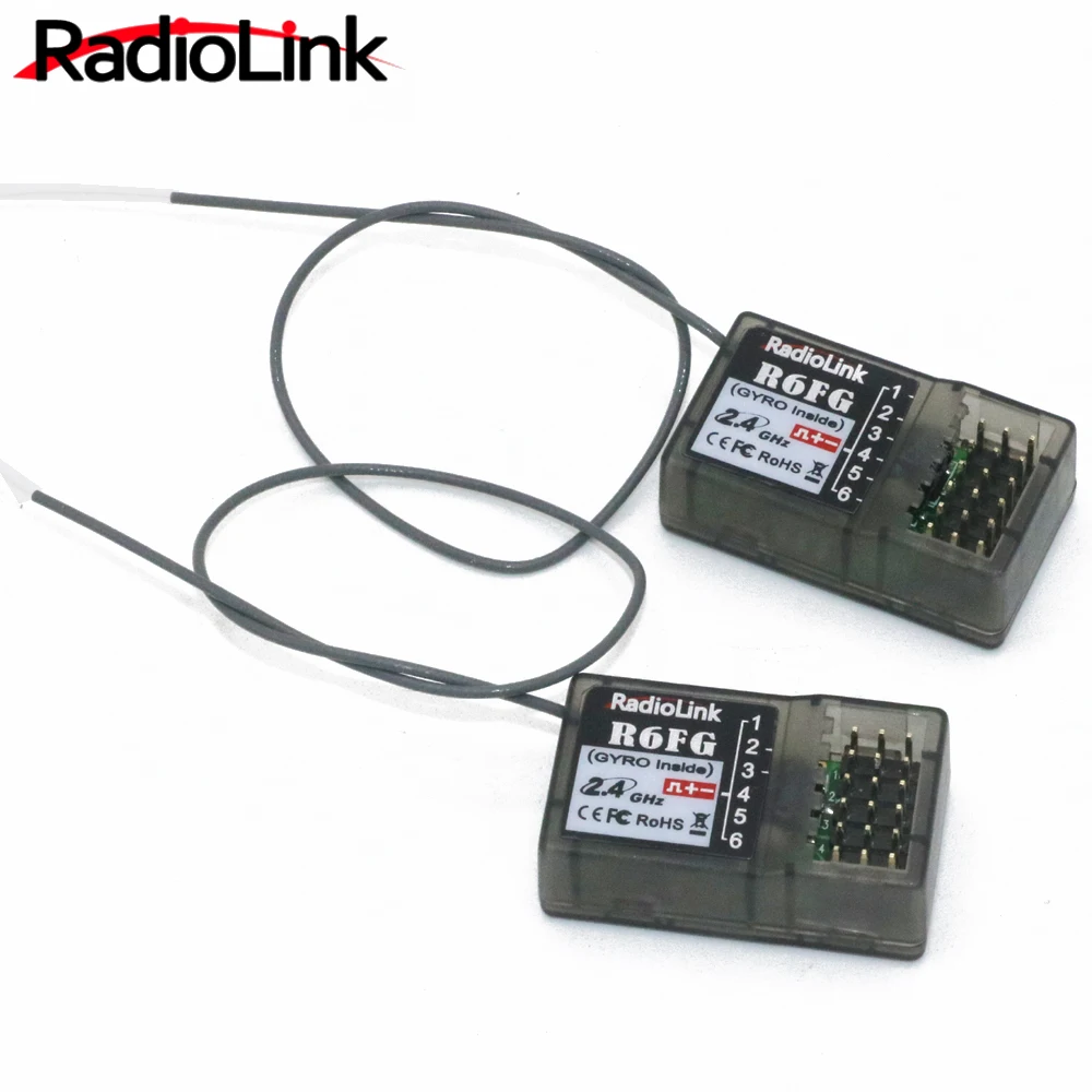

5pcs/lot Radiolink R6FG 2.4GHz 6 Channel FHSS Receiver Radio Control System Gyro Integrant For RC4GS RC3S,RC4G T8FB Transmitter