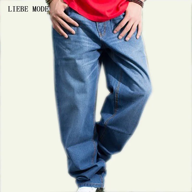 2018 Spring Autumn Men Relaxed Jeans Men Straight Loose