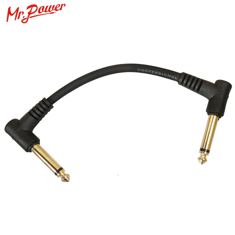 4Pcs 6.35mm 1/4 inch Guitar Effect Pedal Connector Patch Cable Cord