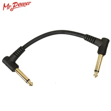 

4Pcs 6.35mm 1/4 inch Guitar Effect Pedal Connector Patch Cable Cord Right Angle with Cable Tie Organizer Z