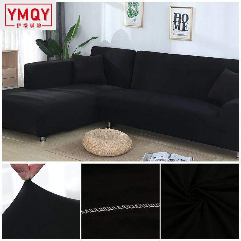 

Solid color Sofa Cover Stretch Elastic Sofa Covers for Living Room Couch Covers Sectional Corner L-shape Sofa Cover H