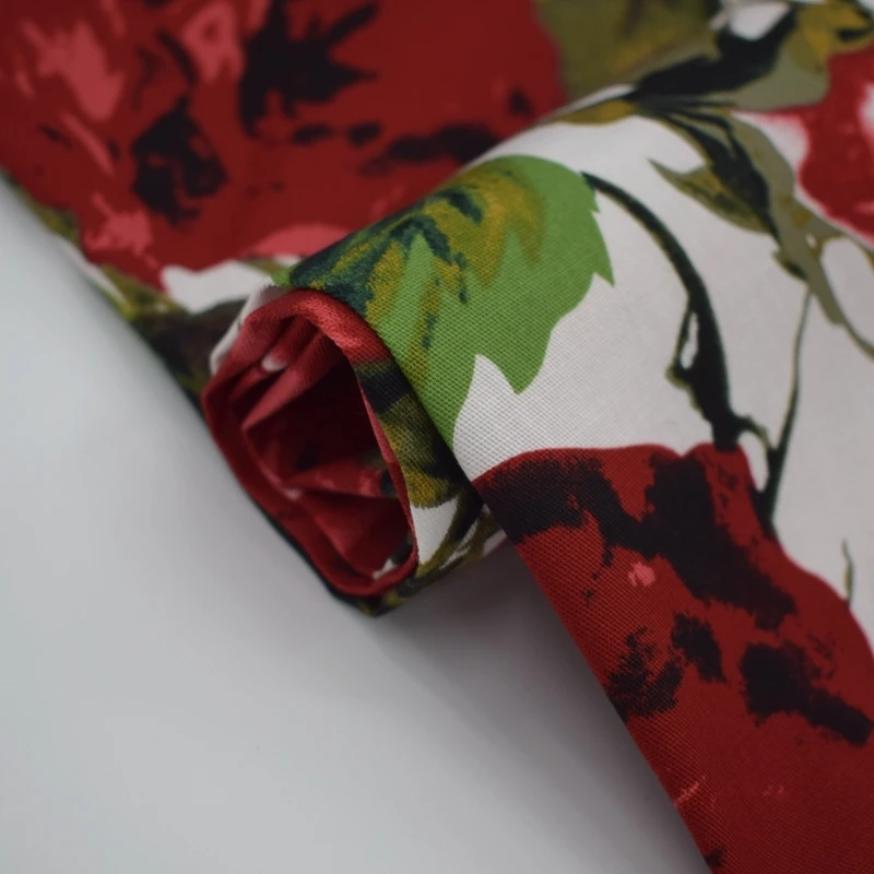 Rose Flower Printed Cotton Fabric Fashion Spandex Satin Fabrics Cheap Tissu au Metre Reactive Dyes Tecido 1 Rose Flower Printed Cotton Fabric Fashion Spandex Satin Fabrics Cheap Tissu au Metre Reactive Dyes Tecido 5