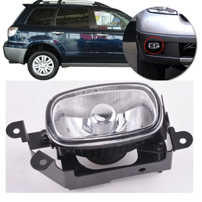 

CAPQX Front fog light For Mitsubishi Outlander 2004 2005 2006 front driving light foglamp FogLight lamp DRL Running light