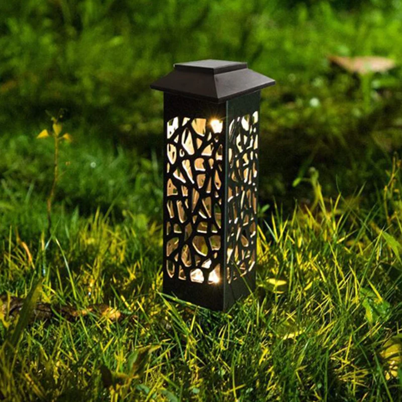 LED hollow solar light Solar Lawn Lights Outdoor Waterproof Led Lawn Insertion Light Landscape Garden lamp for Villa Yard Path (7)