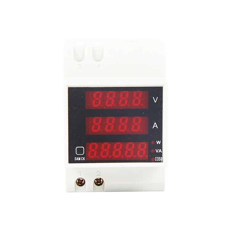 

Free Shipping D52-2048 Din Rail Digital Wattmeter, Multi-function Digital Power Meter AC80-300V/200-450V Watt Meter