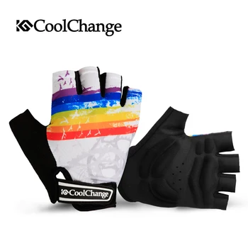Coolchange Cycling Gloves Half Finger Men Women Summer MTB Bike Gloves Road Mountain Breathable Shockproof Bicycle Gloves rockbros cycling bike half finger gloves shockproof breathable mtb mountain bicycle gloves men women sports cycling clothings