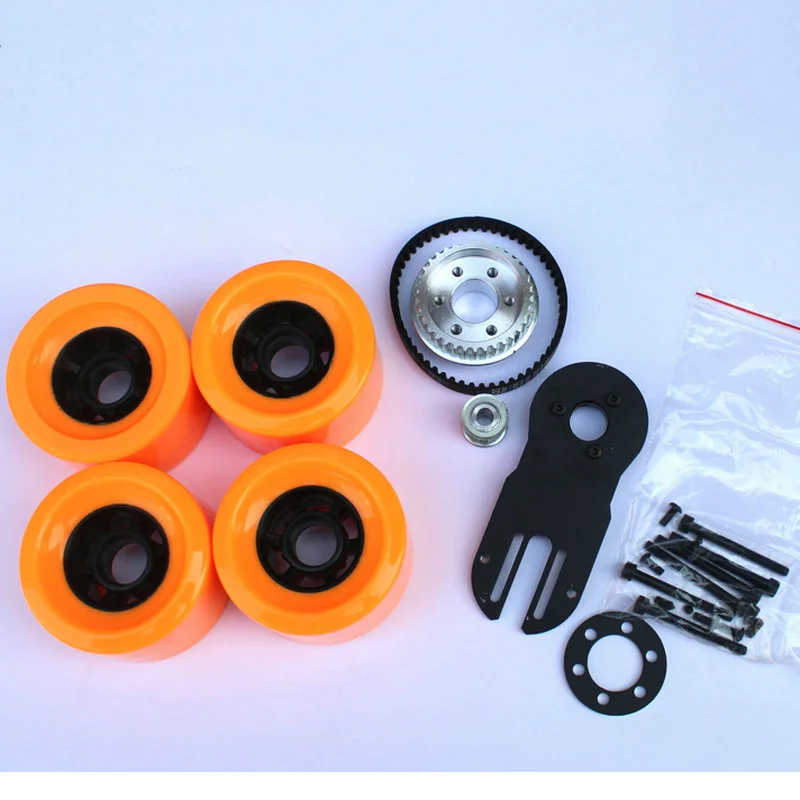 New Electric Skateboard Wheels Double Drive Truck Electric Skateboard Single Drive Gear Belts Electric Skateboard Parts - Цвет: Kit 1