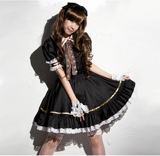 Shanghai Story Japanese Sweet Maid Dress Cosplay Maid Costume Cute