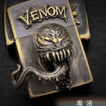 TH watch video 5 модель бренд Zorro 3D Будда Веном Hellboy латунь керосин ручной работы стикер сварочная зажигалка