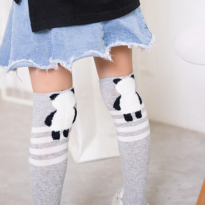 

Unisex Toddler Long Socks Print Funny Animal Knee High Long Boys Girl Clothing Accessories Booties Vertical Striped Autumn Socks