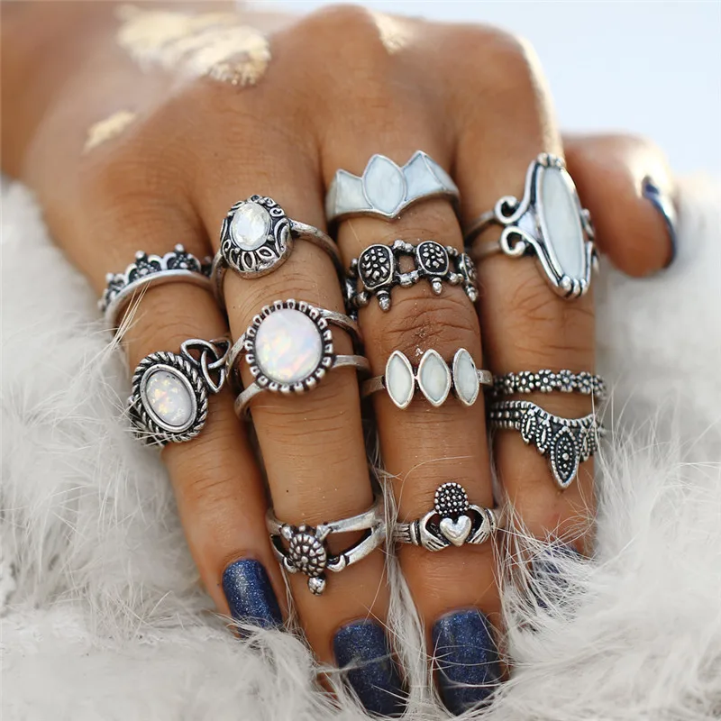 IF-ME-12pcs-set-Vintage-Rings-Set-for-Women-Natural-Opal-Stone-Crown-Flower-Tortoise-Knuckle_
