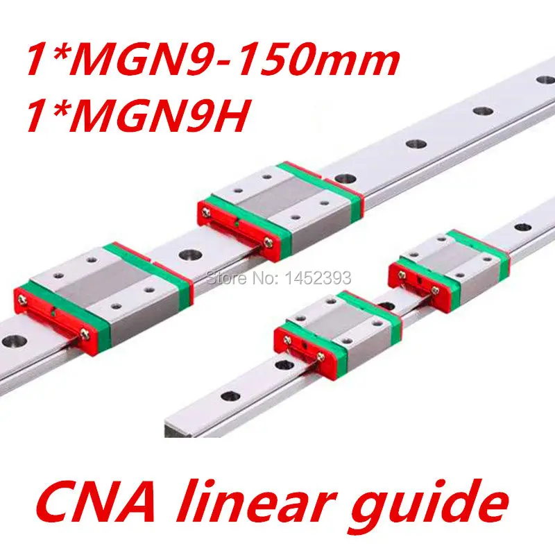 

Free shipping 9mm Linear Guide MGN9 150mm linear rail way + MGN9C or MGN9H Long linear carriage for CNC X Y Z Axis