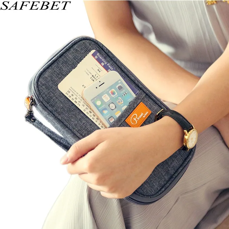 

SAFEBET Brand Men Women Travel Organizer Credit Card Holder Card Pack Fashion Multi Pockets Document Folder Passport Package