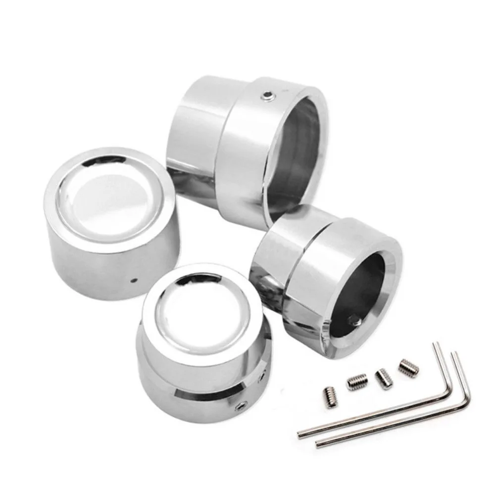 

For Harley Sportster XL 883 1200 Dyna Softail Fat Boy Touring Street Road Electra Tri Glide Front/Rear Axle Nut Cover Cap Chrome