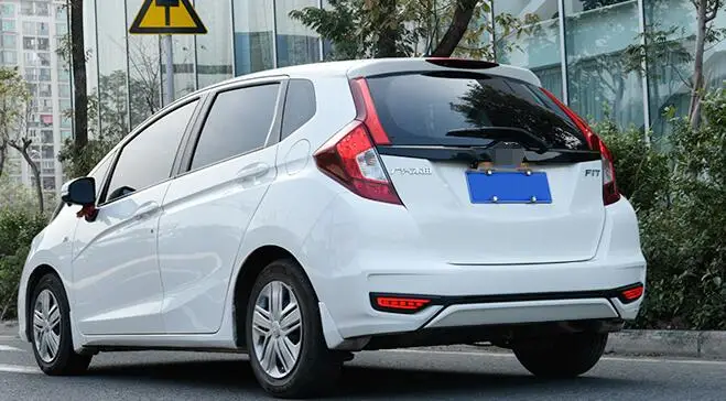 2 шт. для Honda Fit Jazz 12 В Автомобильный светодиодный задний противотуманный фонарь задний бампер светильник тормозной светильник плавный сигнал поворота отражатель