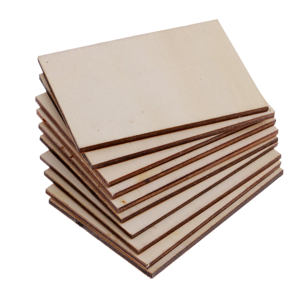 

30 Pack Bulk Poplar Wood Blank Shapes Embellishment Plaque Sign Pyrography DIY Material Supplies - 70x49mm