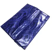 New2019 Ghalila Базен Riche Австрия Хлопчатобумажная Ткань 5 ярдов хорошее качество жаккард морская парча африканская одежда ASOEBI Базен