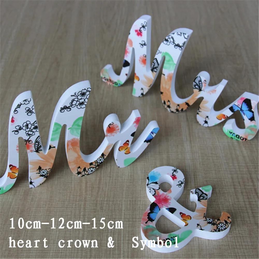 

printed spring Butterfly Wood Wooden words Wedding Table Letters Numbers Decoration for Home Birthday Party Events Supplies