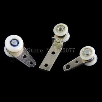 

DHL Wholesale 200PCS window curtain wheels curtain parts nylon roller curtain heavy double pulley hardware JF1330