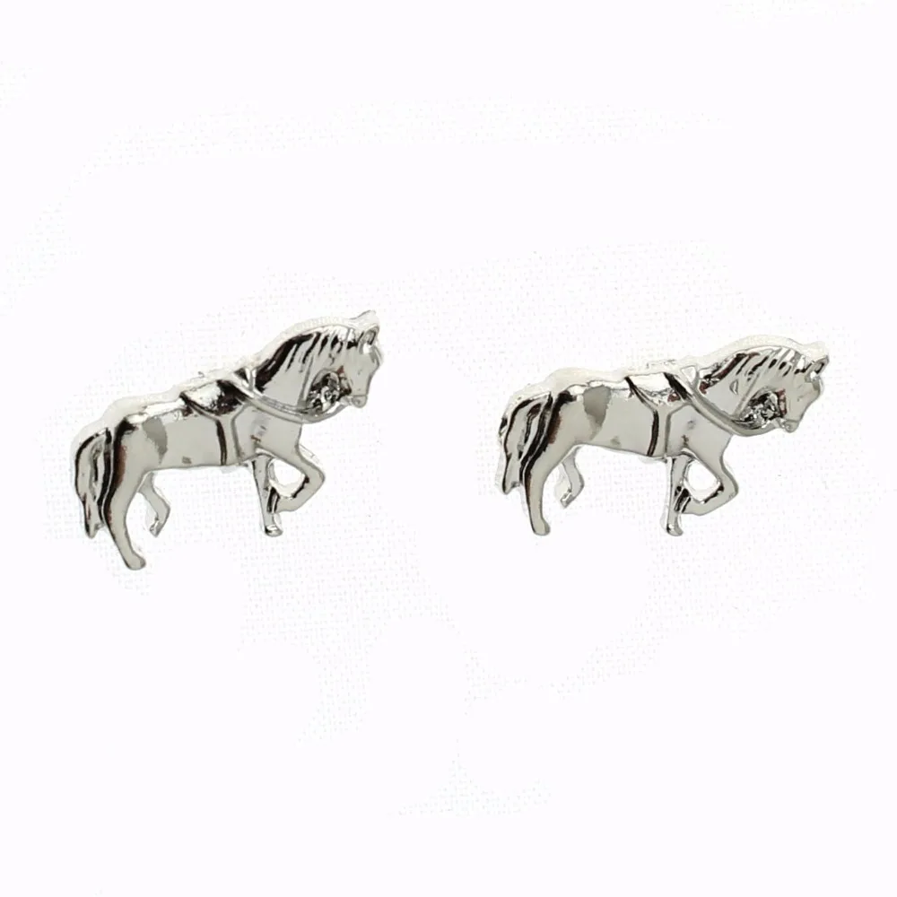 Trusta New Women Kids Jewelry Pretty Gold Silver Black Small Horse Trusta New Women Kids Jewelry Pretty Gold Silver Black Small Horse Dragon Elephant Rabbit Bird Earring Stud Free Shipping Zh19 In Earrings From