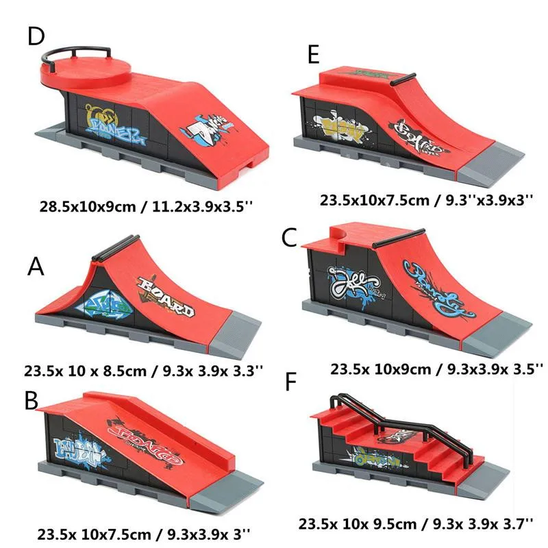 DIY 1 шт. A-F площадка скейт парк рампы части для грифа пальчиковая доска конечные парки для мальчиков игры для взрослых новые элементы детские игрушки