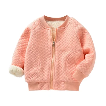 

0-4T Children Boy Girl Casual Jacket Coat Autumn Winter Kid Outerwear Solid Infant Cotton Clothes Tops