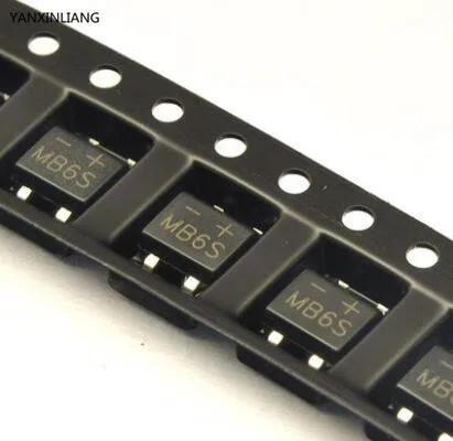 50 шт. 600 в 0.5A СОП-4 SMD выпрямительный диод bridge mb6s | Электронные компоненты и